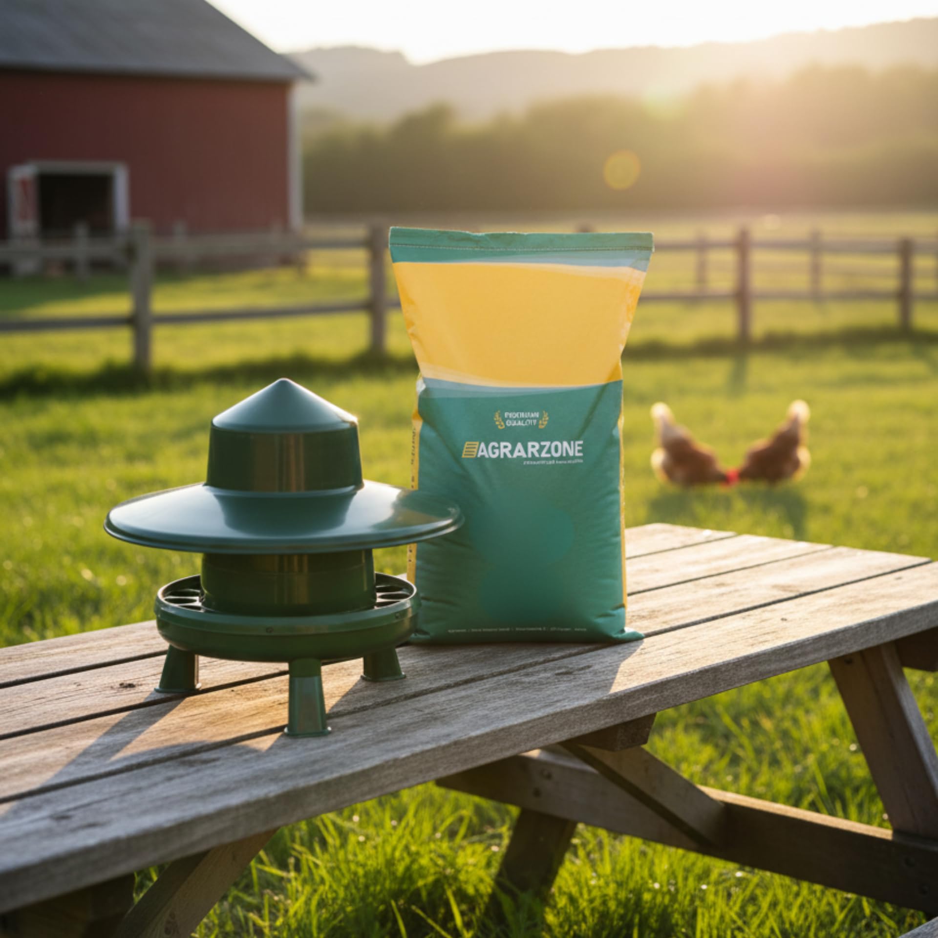 Agrarzone Eco Futterautomat Hühner Regenschutz 4 kg Geflügel Automatisch | wetterfest, Recycling, Hühner, Geflügel, leicht zu reinigen