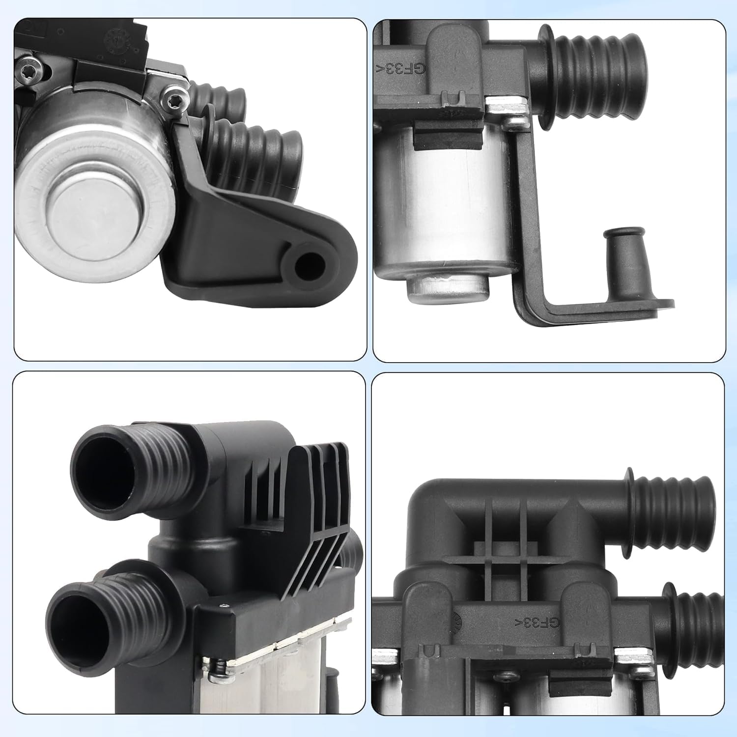 Valvola di controllo del riscaldatore a doppio solenoide compatibile con 7er 5er X5 E38 E39 E46 E53 Ricambio per 64128374995 64116906652