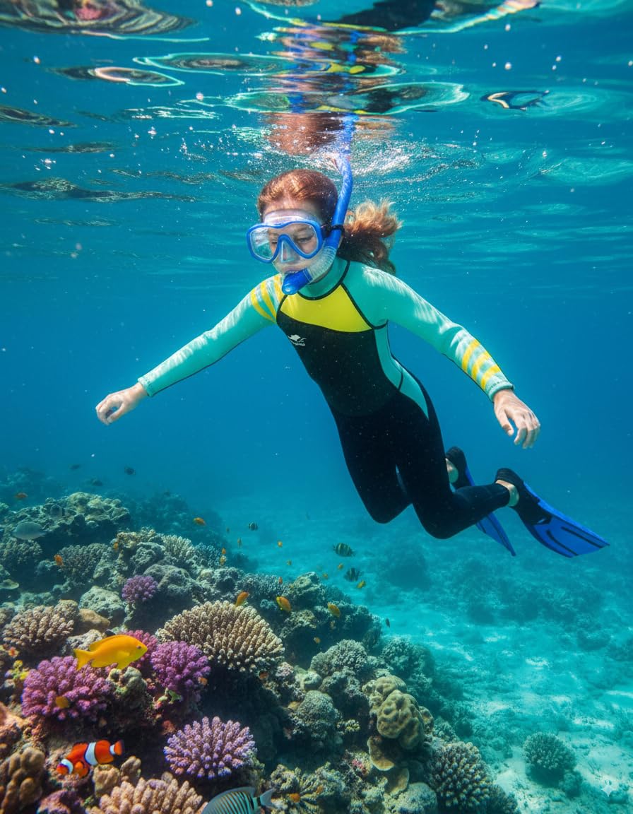 Gogokids Langarm-Neoprenanzug für Kinder, 2,5mm Neopren UV-Badeanzug Rückenreißverschluss, Thermo Neoprenanzüge für 2-10 Jahre Mädchen Jungen zum Schwimmen, Surfen, Tauchen