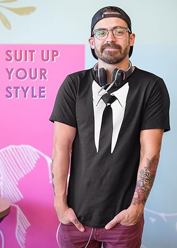 Miniatura 5 de Camiseta clásica divertida de esmoquin para hombres y mujeres para concierto Tux Joke Tee Camiseta para hombre