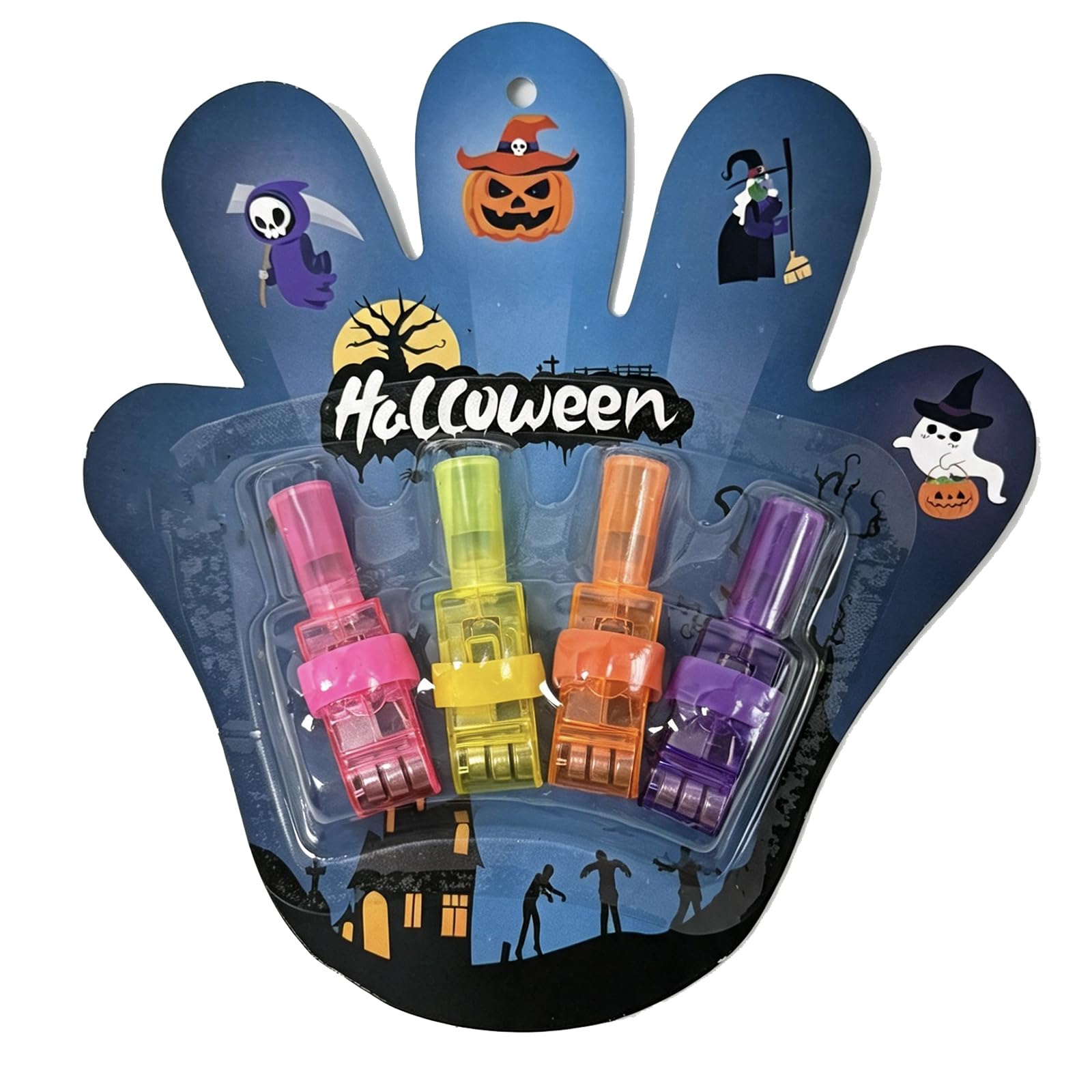 Halloween Finger Projector Lights, Spooky Pattern Led For Kids Party，B