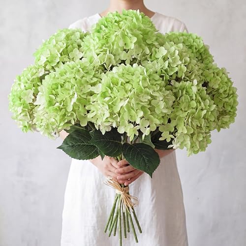 4 Pcs Large Silk Hydrangea Artificial Flowers, 27" Oversized Blossoms