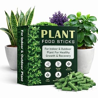 30Pcs Green Plant Food Sticks - Natural Fertilizer for Indoor & Outdoor Plants, Plantify Plant Food Stick Magic Growth Booster, Healthy Flower Food for Potted Plants