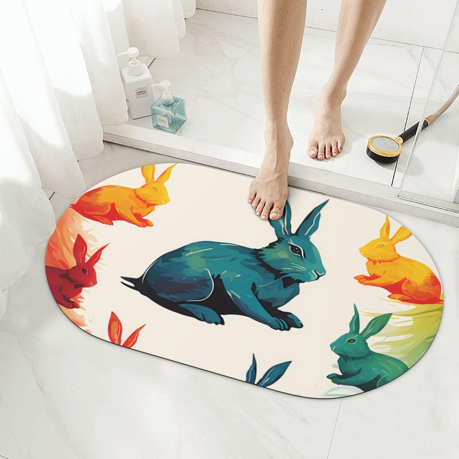 Tapis de sol de salle de bain super absorbant en pierre naturelle pour toute la famille