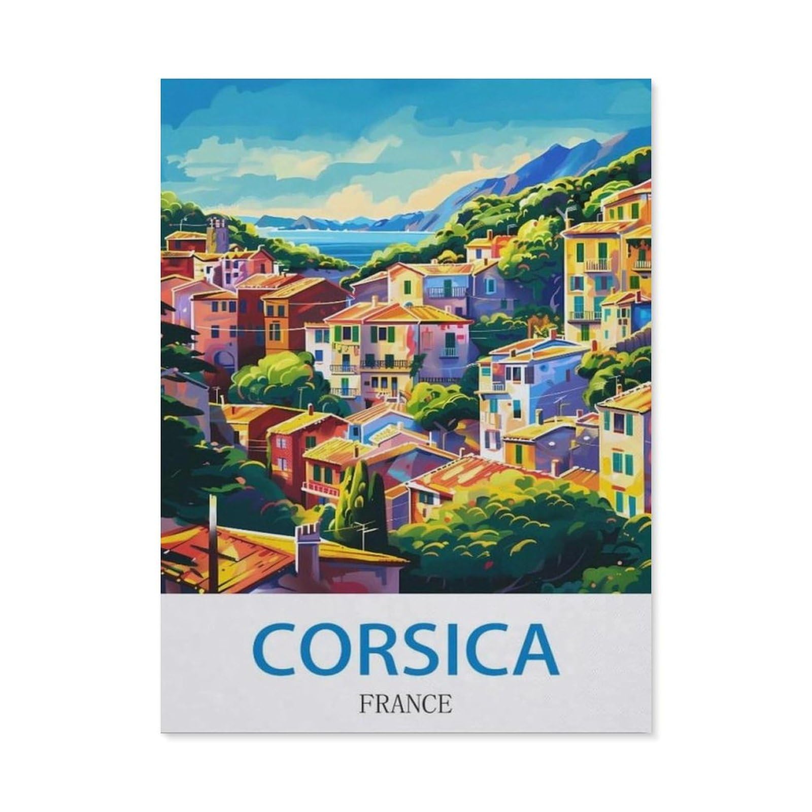 BEAYODKP DIY 5D Diamond Painting，Corsica France（50x60cm）