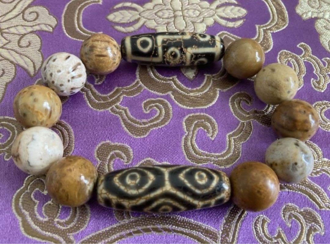 龍眼天珠　他　ココナッツの化石　究極品質　希少　太古の森に眠る聖なる樹木 Amazon.co.jp: 龍眼天珠 九眼天珠 ココナッツの化石 究極品質