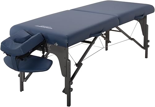Miniatura 1 de Master Massage Montclair LX Pro - Mesa de masaje portátil de 31 pulgadas con espuma viscoelástica color azul rey