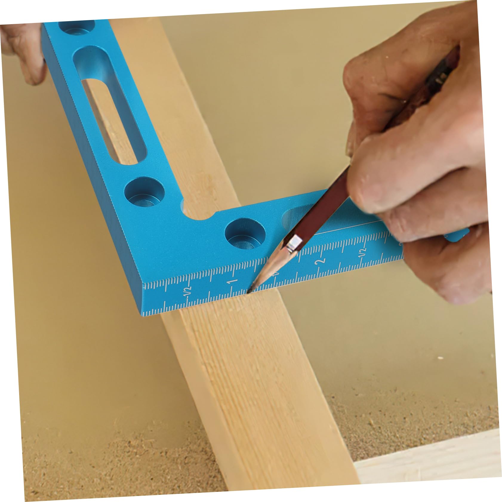 2pcs Carpentry Square Ruler Woodworking Clamps Cabinet Clamps Right Angle Clamps for Woodworking Setup Blocks Woodworking Clamping Square 90 Degree Clamps Woodworking Blue Iron OSOLADY