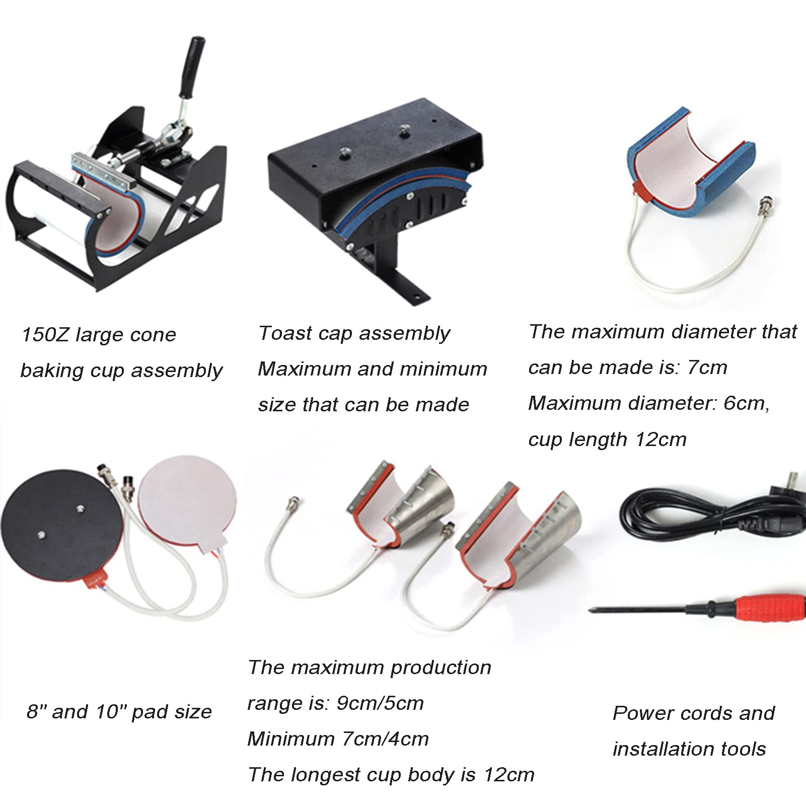 Stampa a Sublimazione Multifunzionale Swing Away Doppio Controllo Digitale a 360 Gradi, pressa a Caldo 8 in 1 Macchina a Sublimazione da 1250 W, Macchina a Sublimazione multifunzio