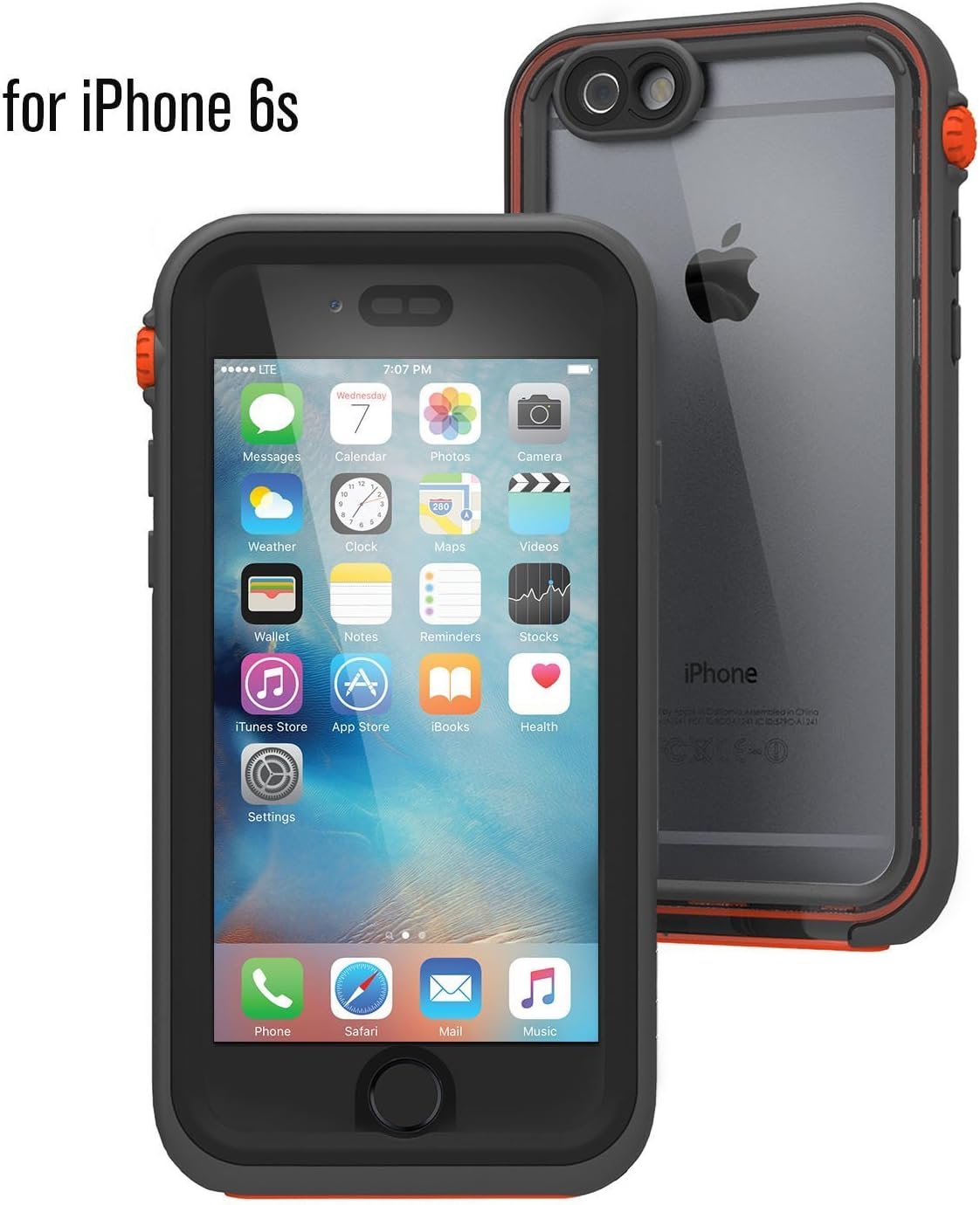 iPhone 6s Waterproof Case, Shock Proof, Drop Proof by Catalyst for Apple iPhone 6s with High Touch Sensitivity ID (Rescue Ranger)