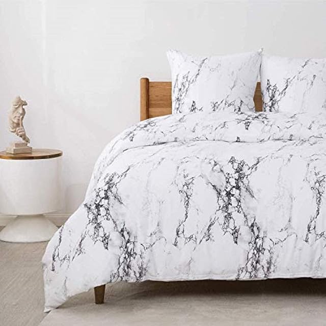 BEDSURE 3-częściowy komplet pościeli 155 x 220 cm, na łóżko pojedyncze, z zamkiem błyskawicznym, miękki i nie wymaga prasowania