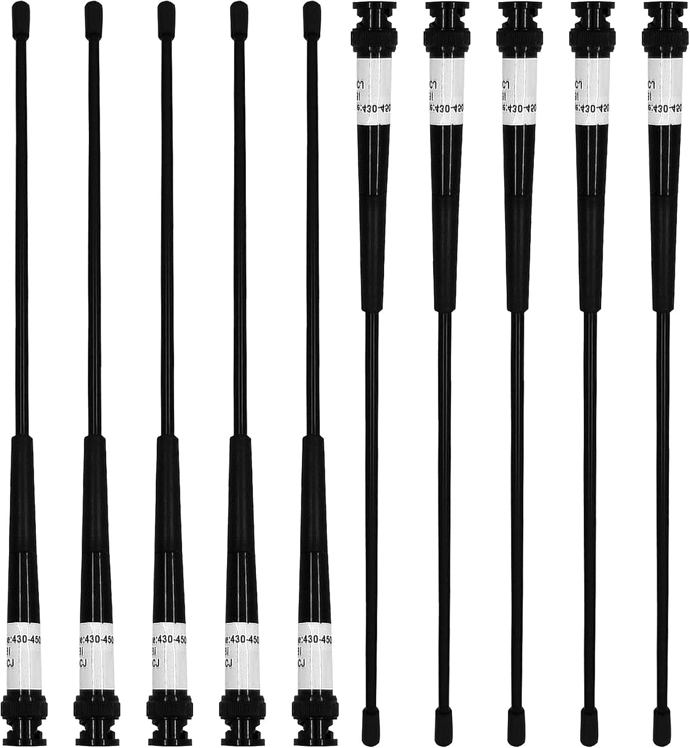 430-450MHz 4dBi BNC Port Whip Antenna Soft Rod Antenna for GPS RTK Surveying Instrument, 10 Pack