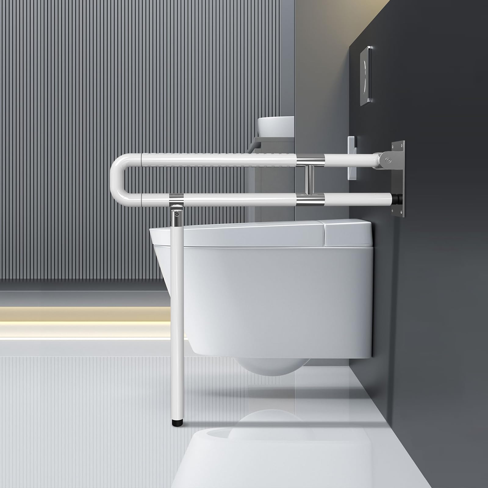 Barra de Apoyo Baño, Mango de movilidad para la Bañera, Baño (75cm) | Baranda de Baño, SUS 304 mango de seguridad antideslizante con fluorescencia para baño, bañera Antideslizante Durable