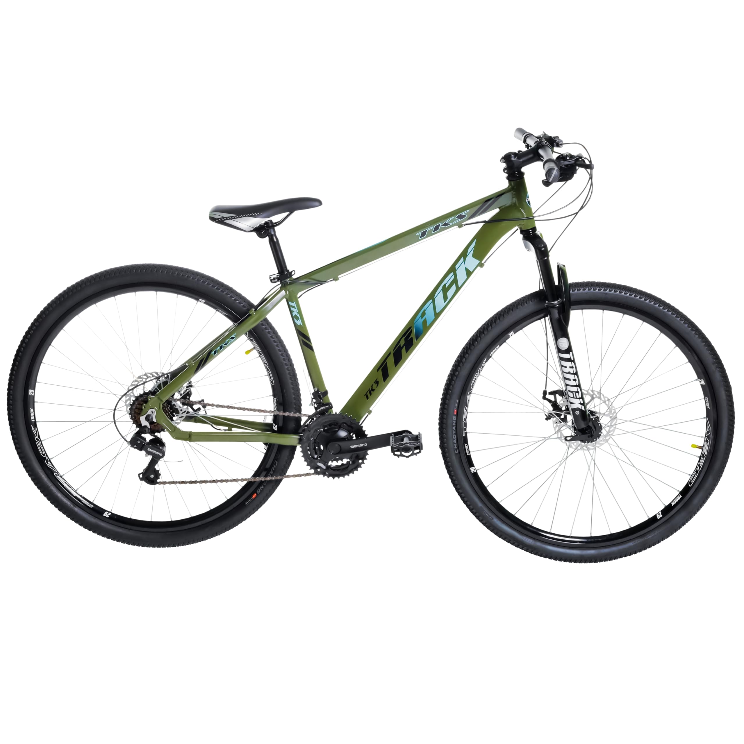 TK3 Track Bicicleta Aro 29 Alumínio TKS 21v Shimano Verde Oliva