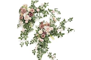 Ling's Moment Dusty Rose Floral Arch Garland