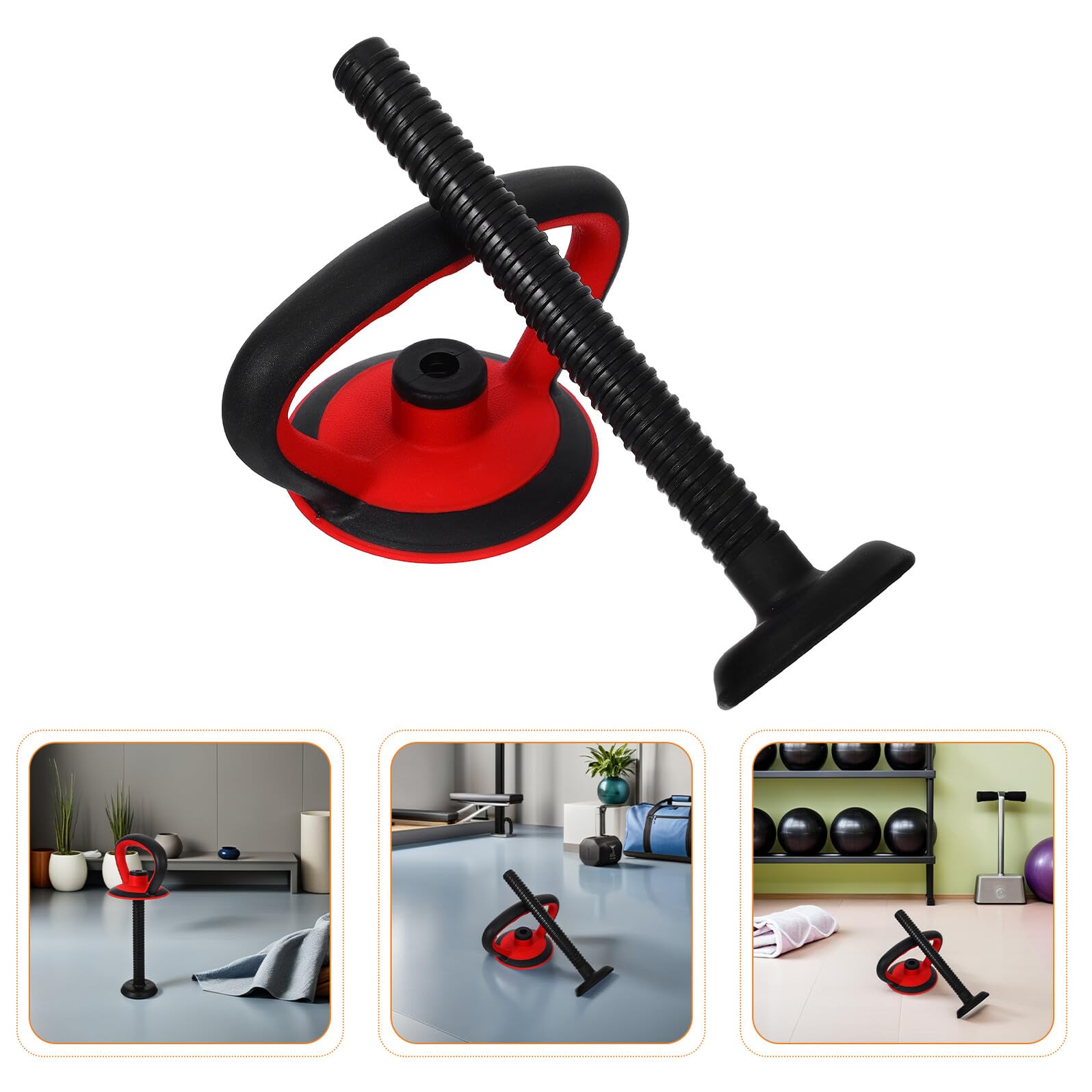 ORFOFE 2 Pezzi Kit Maniglia Kettlebell Regolabile con Base e Dado Accessorio Fitness Compatto per Allenamento Forza Casa e Palestra