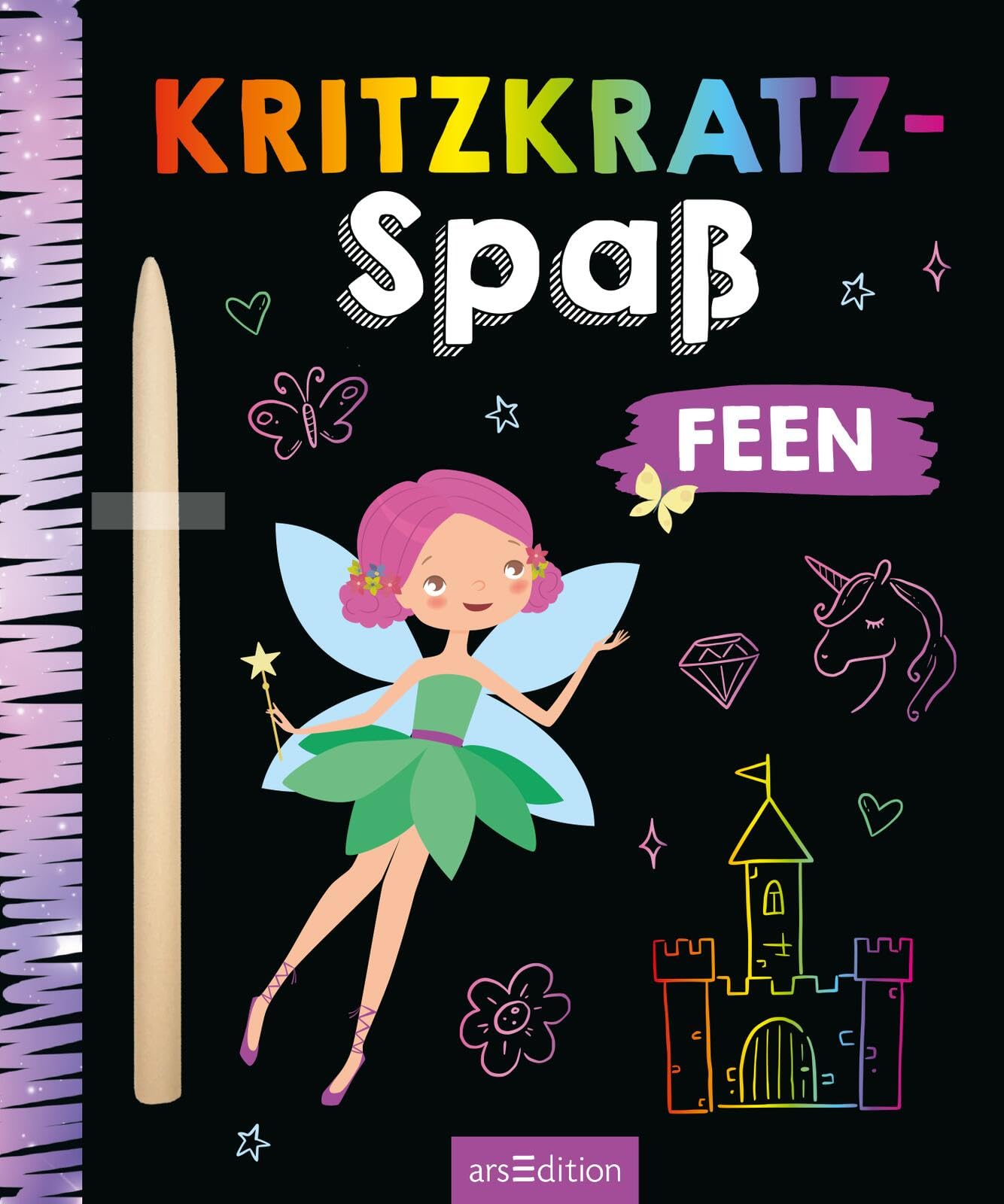 Display Kritzkratz-Spaß: Mit 4 x 5 Ex. | Kreativer Kratzelspaß mit Malideen und Holzstift für Kinder ab 5 Jahren