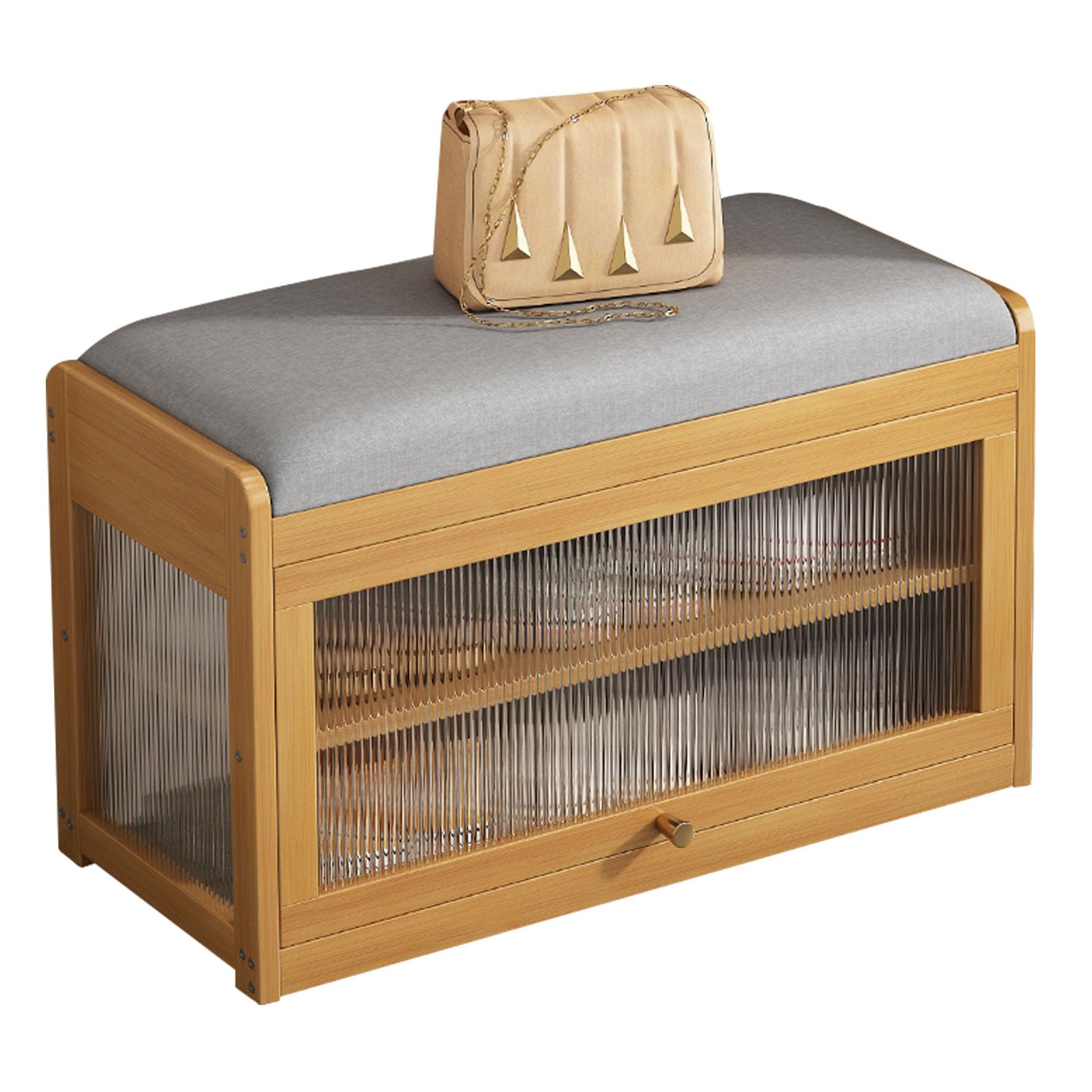 GDMDPTE Stylish Wooden Shoe Storage Bench 2 Tier Entryway nizer Heavy Duty 330 lb Capacity Space Saving Shoe Cabinet for Hallway & Mudroom & Functional Furniture