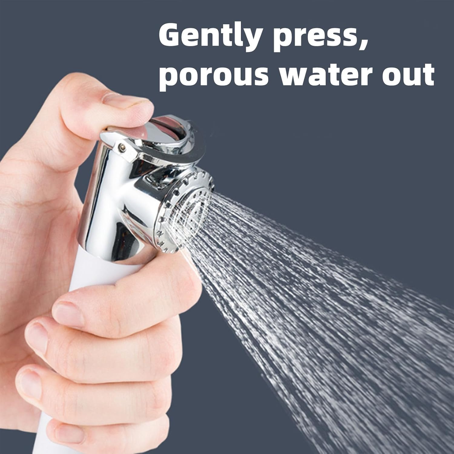 RV Shower Head, Stainless Steel Showerhead with Press Control and 4M Hose, for Yacht Recreational Vehicle Camping