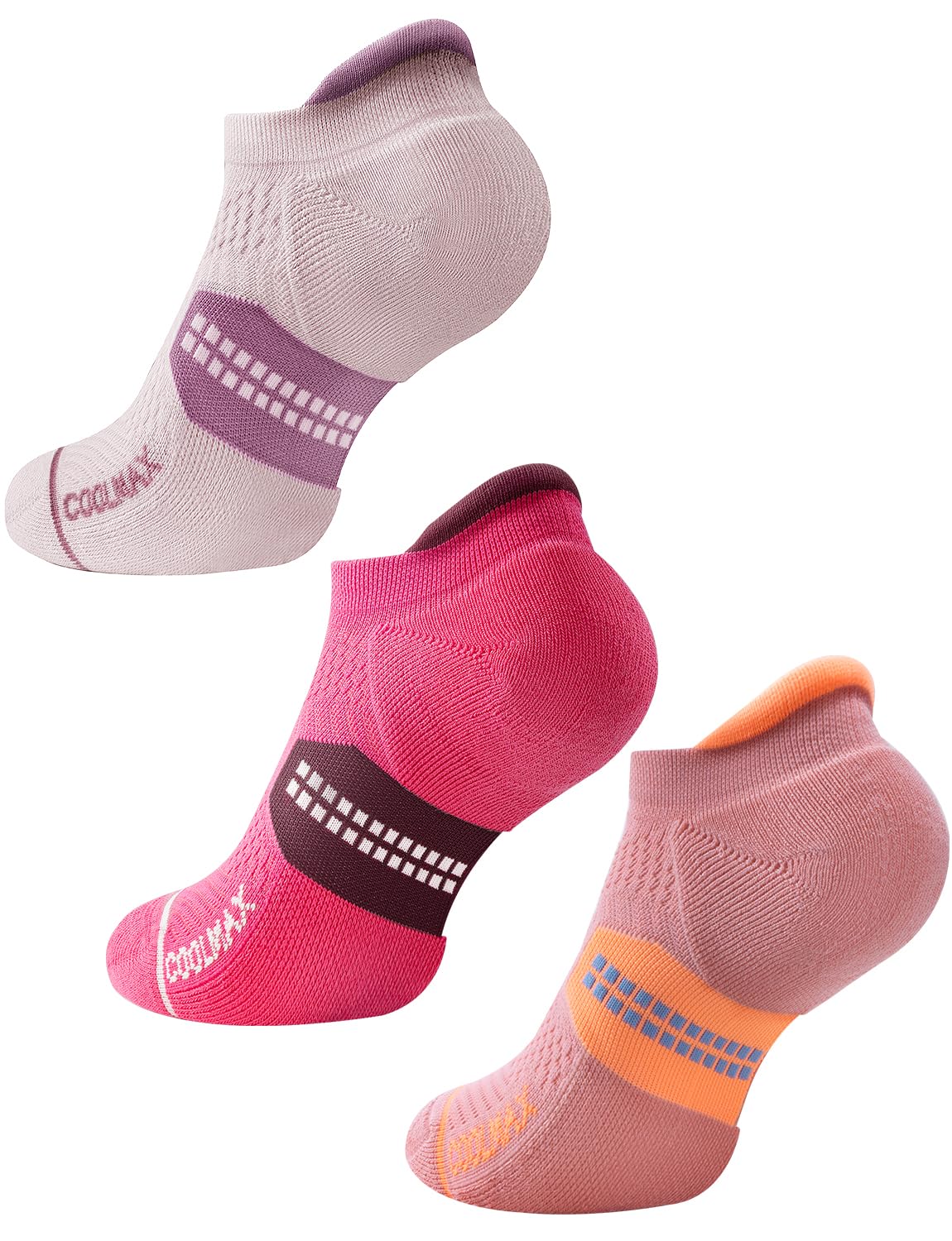 Juclise Damskie skarpety kompresyjne Coolmax Bamboo Invisible Running Oddychające amortyzujące pęcherze bezszwowe skarpety sportowe