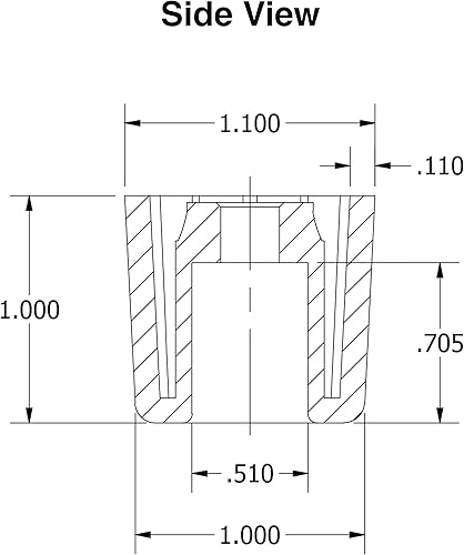 Miniatura 2 de 4 parachoques grandes extra altos #2-1 pulgada de alto x 1.10 pulgadas de ancho, hechos en Estados Unidos, resistentes y sin marcas para muebles,