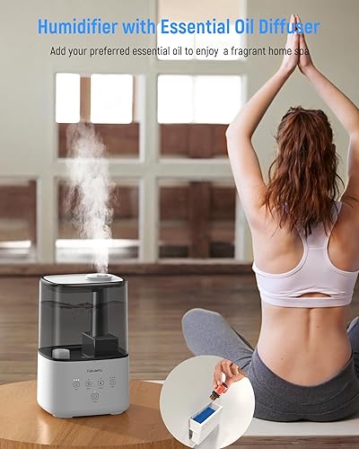 Miniatura 6 de FABULETTA Humidificadores para dormitorio, humidificador de niebla cálida y fría, gran habitación para el hogar, humidificador de aire de llenado