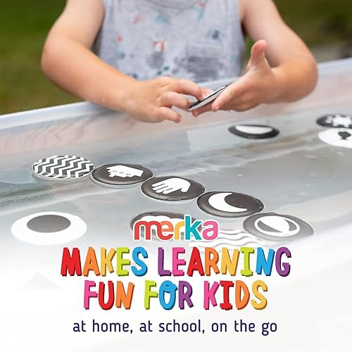 Miniatura 5 de merka Juguetes para bebés de alto contraste para recién nacidos, juguetes de baño sin moho, tarjetas blancas y negras para bebés, juego de 30