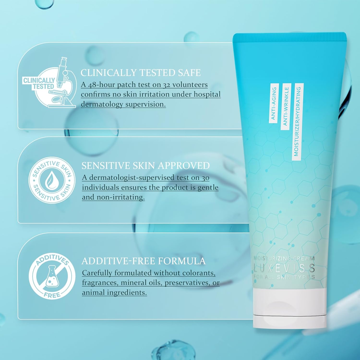 Anti-Aging Night Cream - Overnight Repair with Ceramides, Collagen Peptides and Hyaluronic Acid Deeply Hydrating, Non-Greasy, Fragrance-Free • 100 ml - Image 7