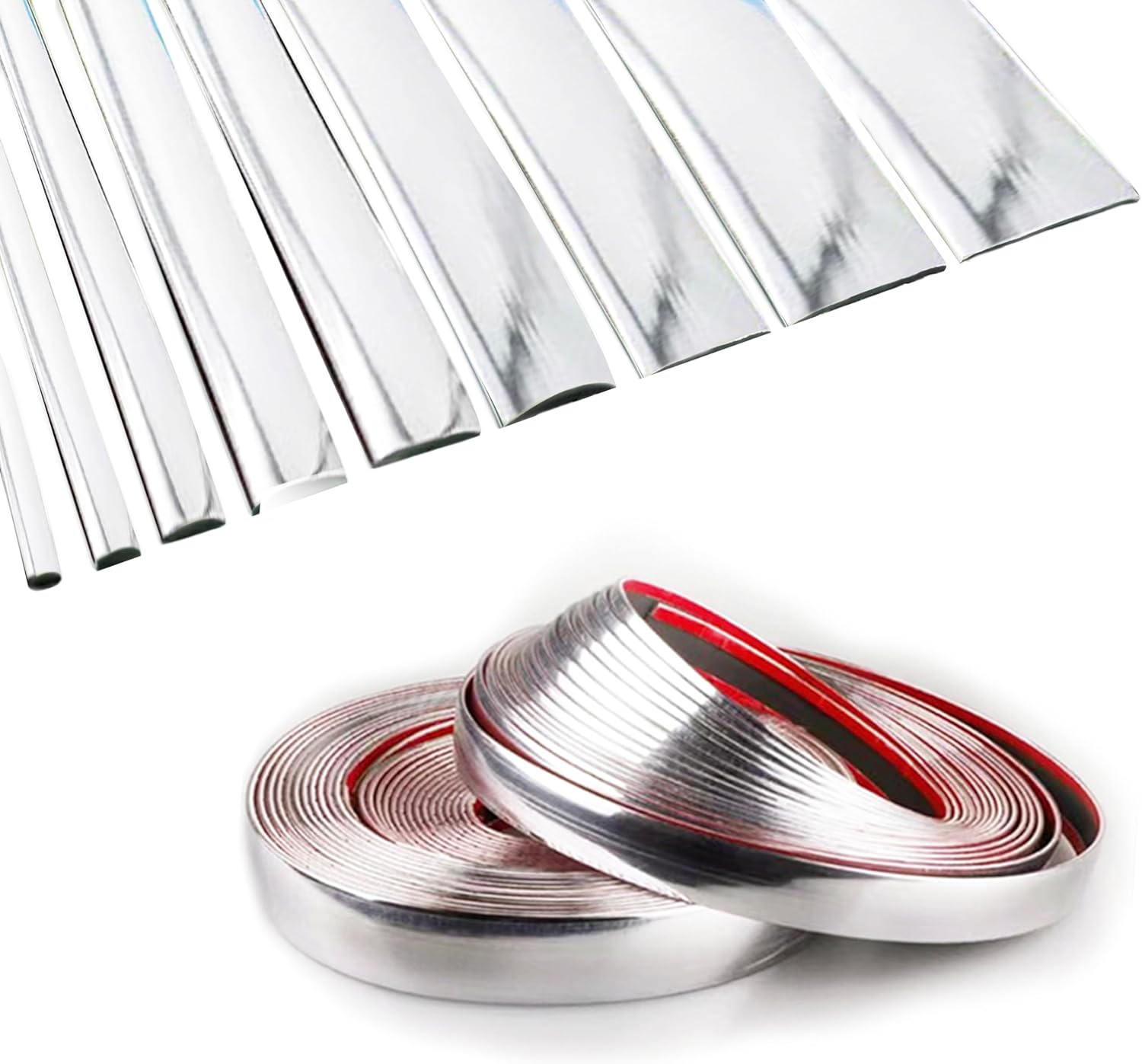 16Ft Chrome Silver Extra Thick Auto Molding Trim Universal