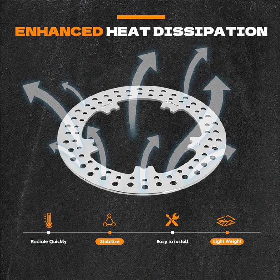 HIROTTON！！7.75インチ Amazon.com: TOFR Front Rear Brake Rotors Discs Pads for
