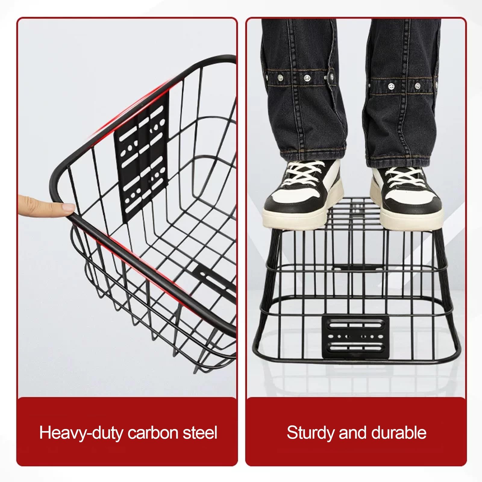 Elektryczny Bagażnik Na Rower, Fotelik Rowerowy Dla Psa, Wodoodporny, Z Podnóżkami, Odpowiedni Dla Zwierząt O Wadze Do 40 Kg (88 Funtów)(Black)