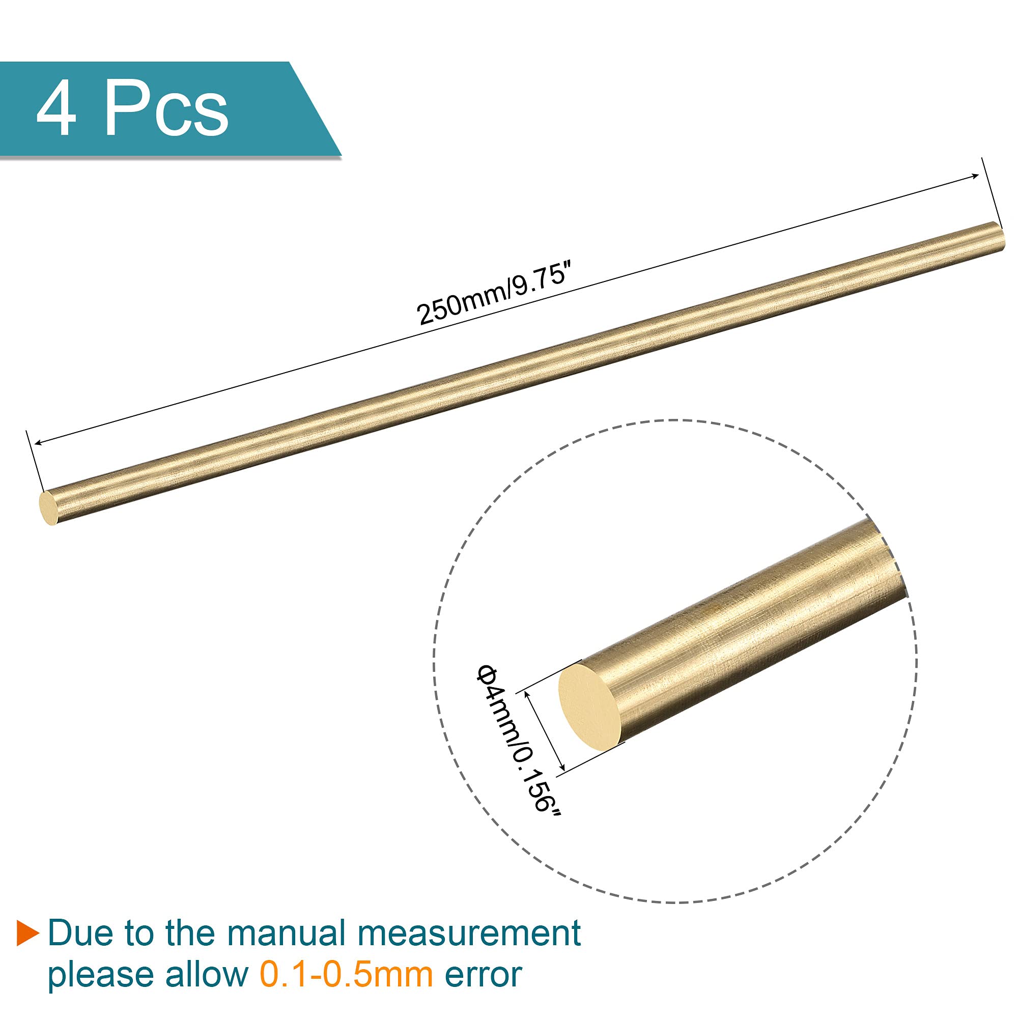 Lot De 2 Barres Rondes Droites En Acier Inoxydable 6mm X 356mm - Pour Modélisme, Arbres De Transmission