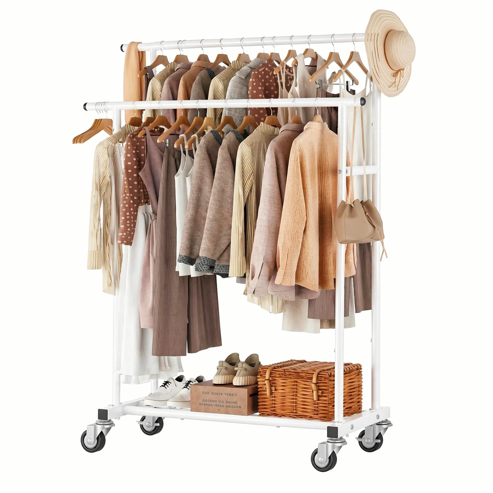 Calmootey Rolling Garment Rack