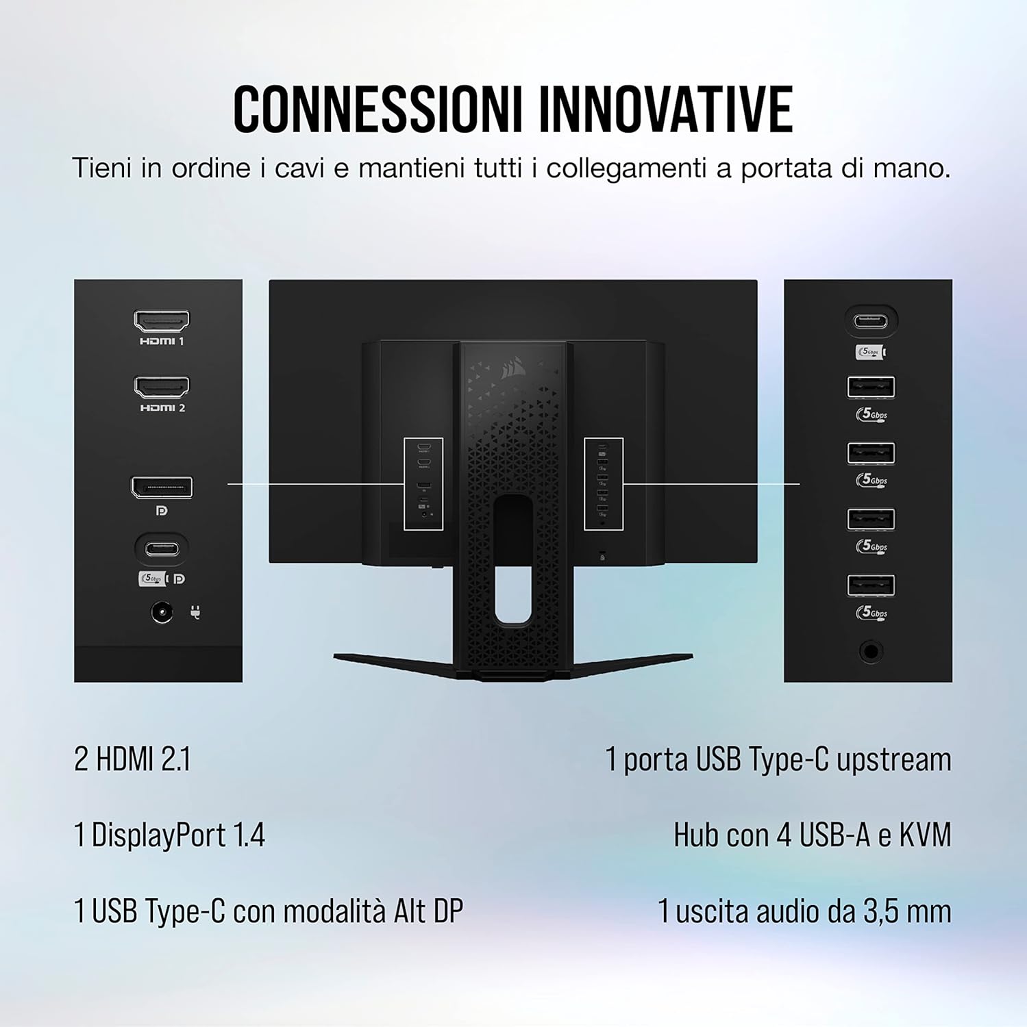 Corsair XENEON 27QHD240 da 27 Pollici OLED Monitor da Gioco - 2560 x 1440, 240Hz, 0.03ms, NVIDIA G-SYNC Compatibile, AMD FreeSync™ Premium, DisplayHDR10, HDMI 2.1, DisplayPort 1.4, USB-C 3.1 - Nero