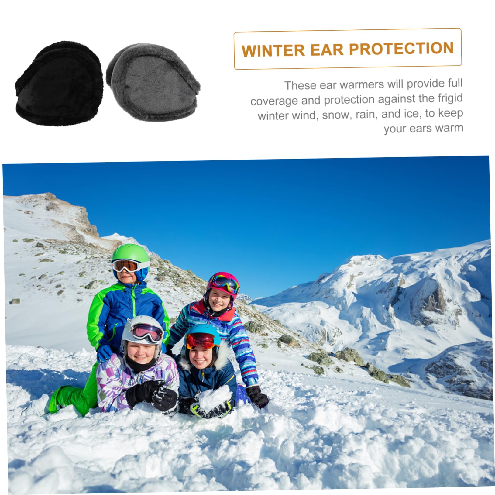 6piezas Auriculares De Invierno Orejeras De Peluche Para Protección Auditiva Calentadores De Oídos Para Actividades Al Aire Diseño Trasero Para Mayor Comodidad y Estilo