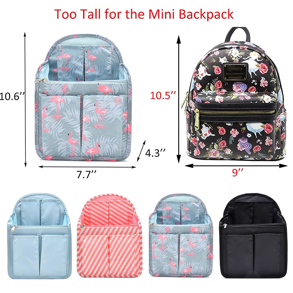 HOYOFO Mini organizer, wkładka, mała torba na ramię, przegroda do plecaka, torebki, lekki nylon, jasnoniebieski