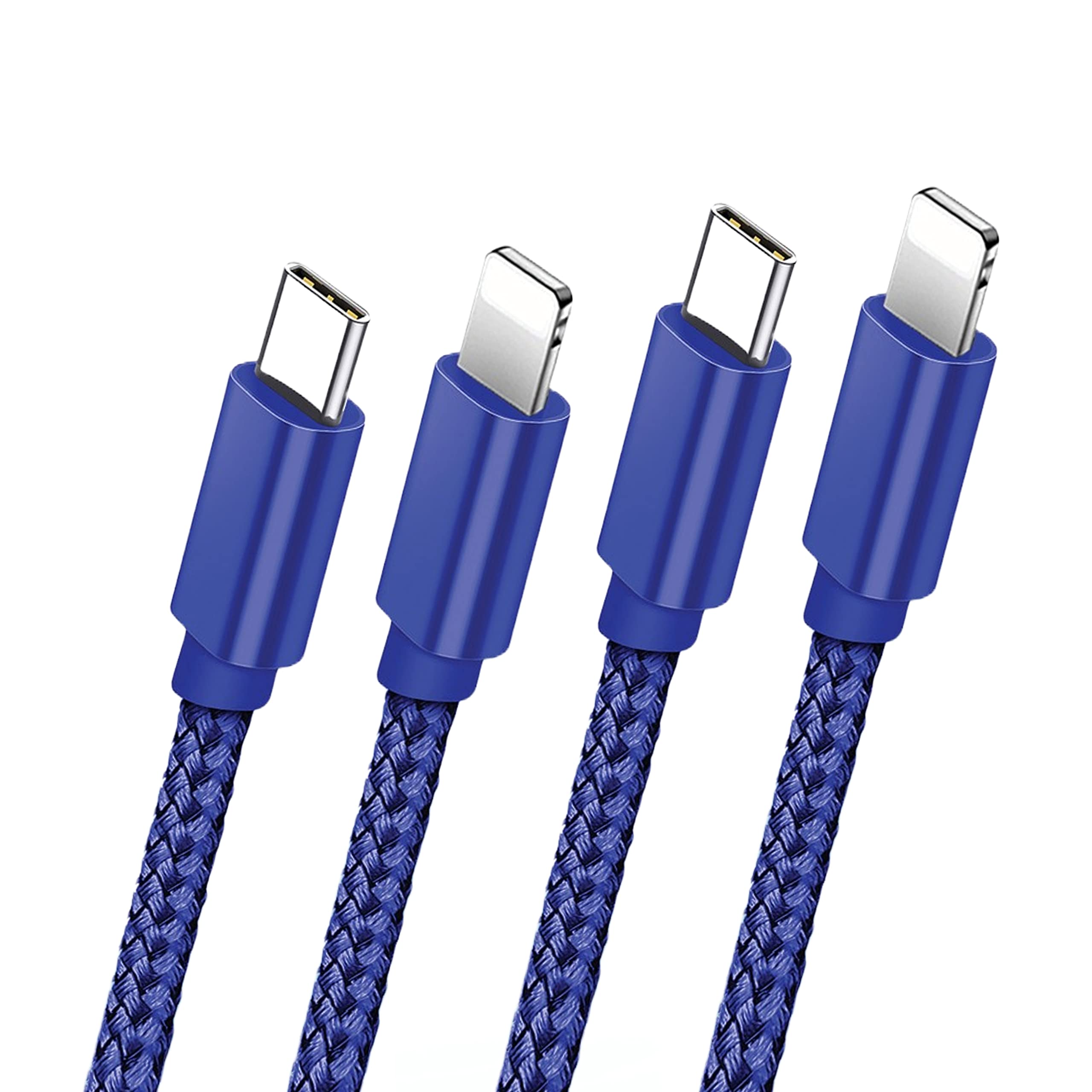 AA-TECH USB C iPhone Cable, Certified PD Fast Type C iPhone Charger Cable Braided Power Charging Lead for iPhone 14 Plus 13 12 11 Pro Max Mini XS (1M + 2M)