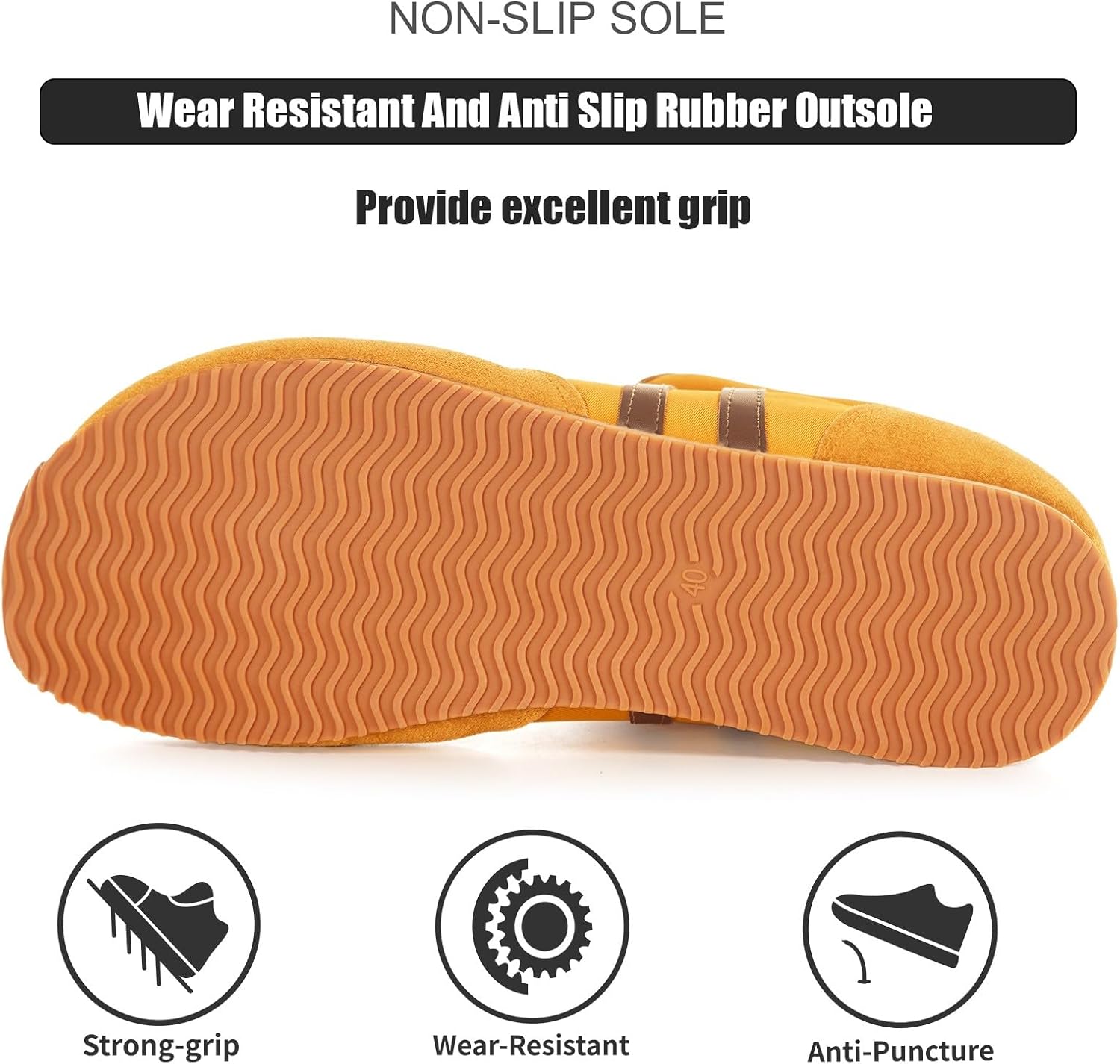 Casual Sneakers for Men Wide Width Fashion Sneakers Genuine Leather Trendy Lace-Up Walking Shoes Lightweight Comfort Non Slip for Outdoor with Memory Foam Insole - Image 4