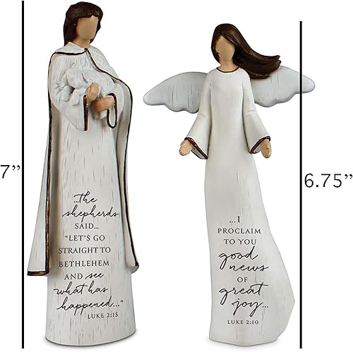 Miniatura 5 de Lighthouse Christian Products A Savior is Born - Juego de 9 piezas de 7.25 pulgadas de resina escrita para Navidad