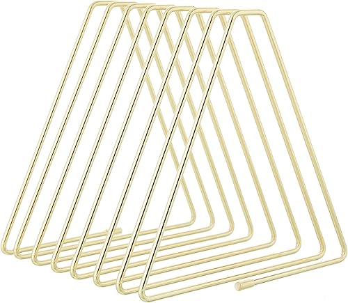 Y YOMA 1 paquete de estantes dorados para carpetas de archivos triangulares, organizador de archivos de metal para escritorio, organizador de
