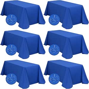 Showgeous 2 Pezzi Tovaglia in Poliestere Nero 153 x 260cm Tovaglie Rettangolari in Tessuto Tovaglie Lavabili Nere per Matrimoni Banchetto Festa Ristorante Buffet Campeggio