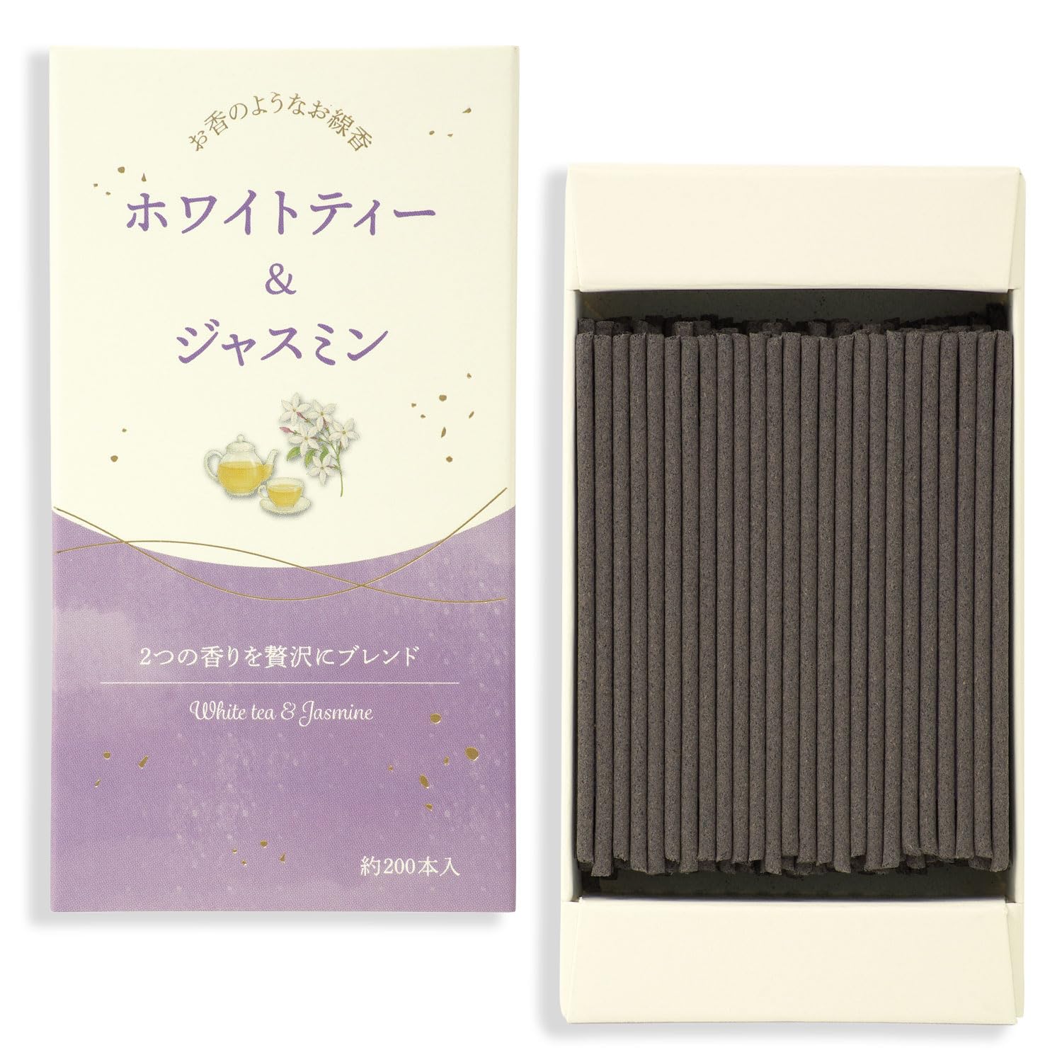 カメヤマ お香のようなお線香 ホワイトティ&茉莉花