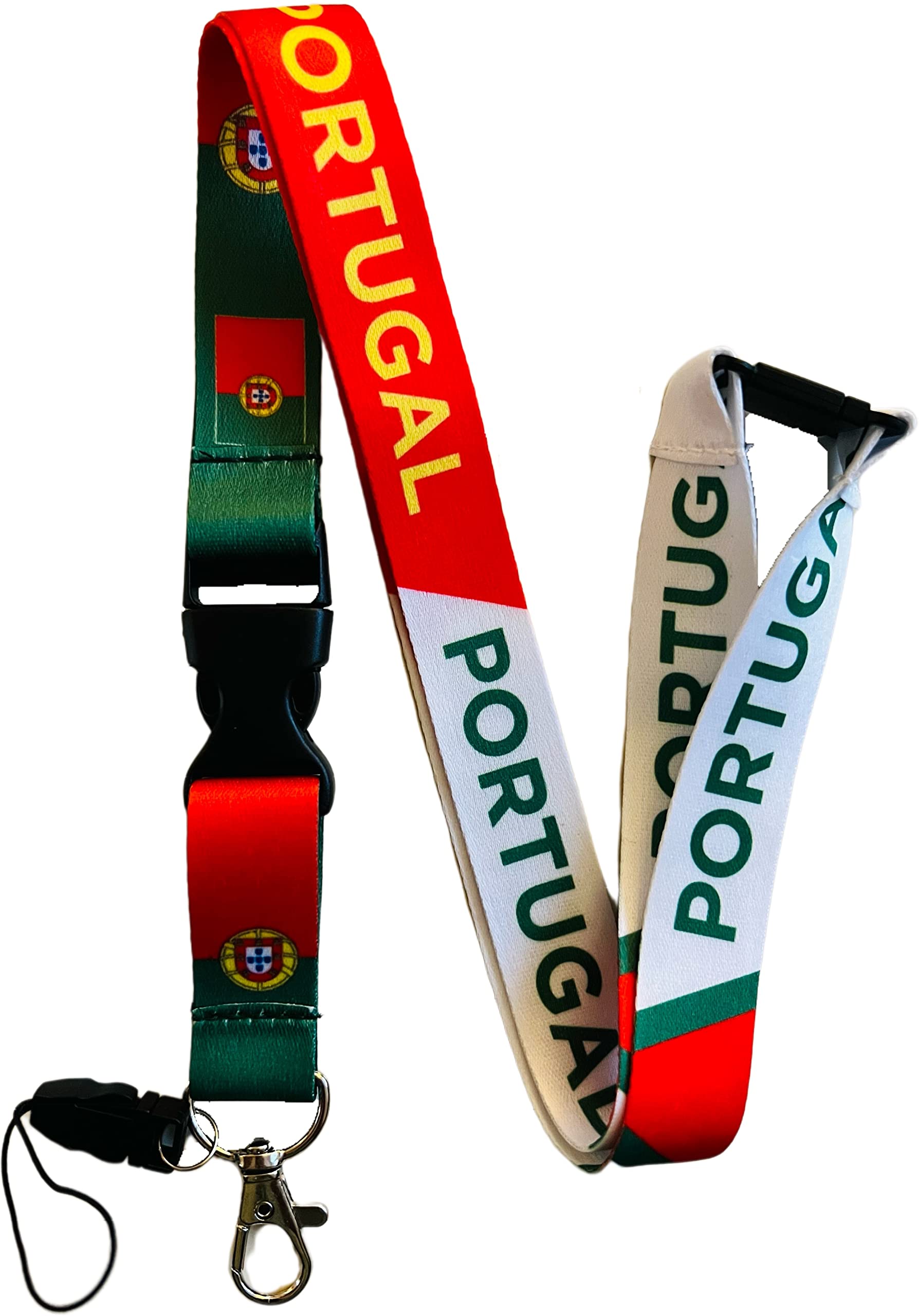 Pac Supplies Global Portugal European Country Lanyard/Badge Holder With Safety Breakaway & Detachable Clip (1, )