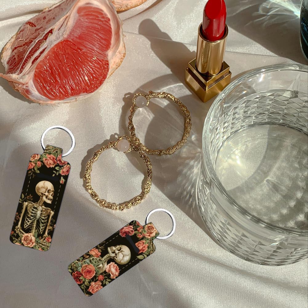 FREEBLOSS Chapstick Holder Keychain Lip Balm Holder Keychain with Pattern1 image 4