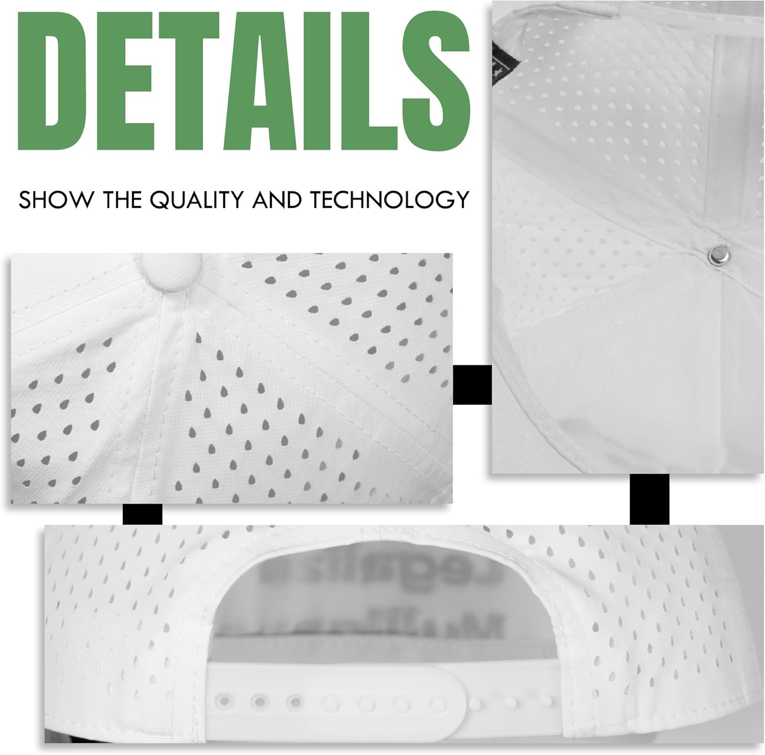 Funny Golf Hats Funny Golf Gifts for Men,Golf Rope Hat for Men,Legalize Mulligans - Black/White - Image 3