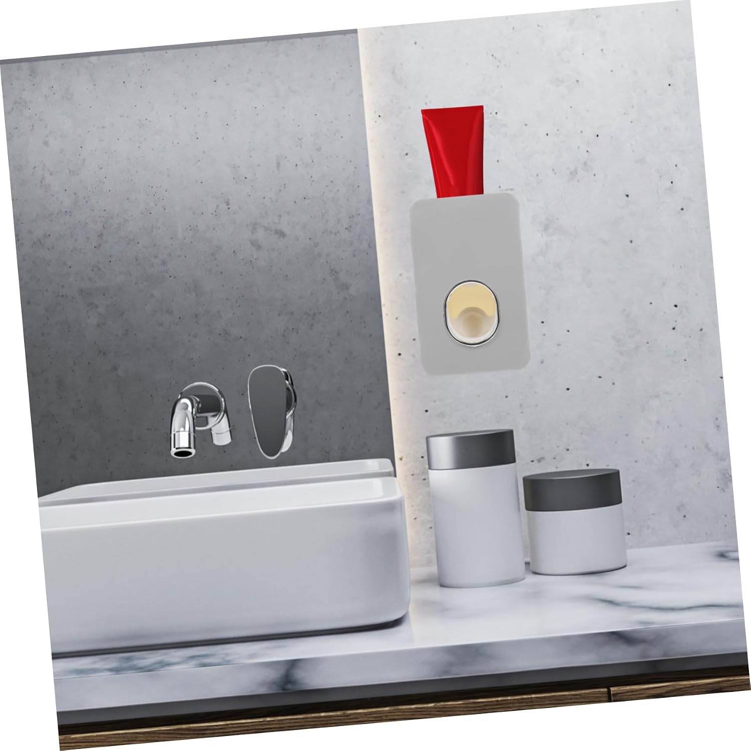 COLLBATH 2pcs Toothpaste Equipment Toothpaste Dispensers Adaptive Dispenser Wall Mount No Trace Easy Clean