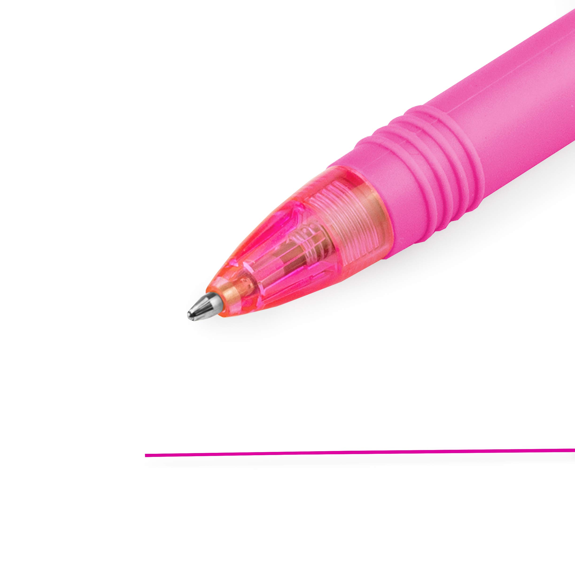 Zebra Z-Grip - Penna a sfera liscia, 1,0 mm, motivo fiamma Funky Fiamma, 1 pezzo, blu, rosa, viola, confezione da 3