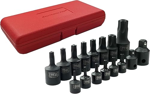 Miniatura 4 de 16 piezas IMPACT CR-MO STAR A prueba de manipulaciones TORX SOCKET TAMPER RESISTENTE PRUEBA CONDUCTOR