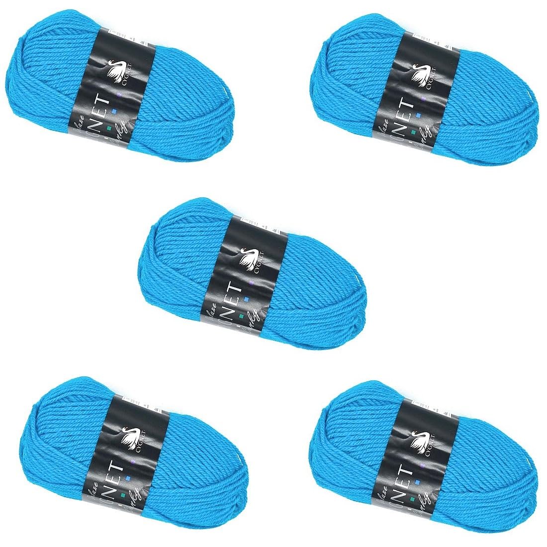 Pack of 5 x 100g Balls Chunky Wool - Turquoise