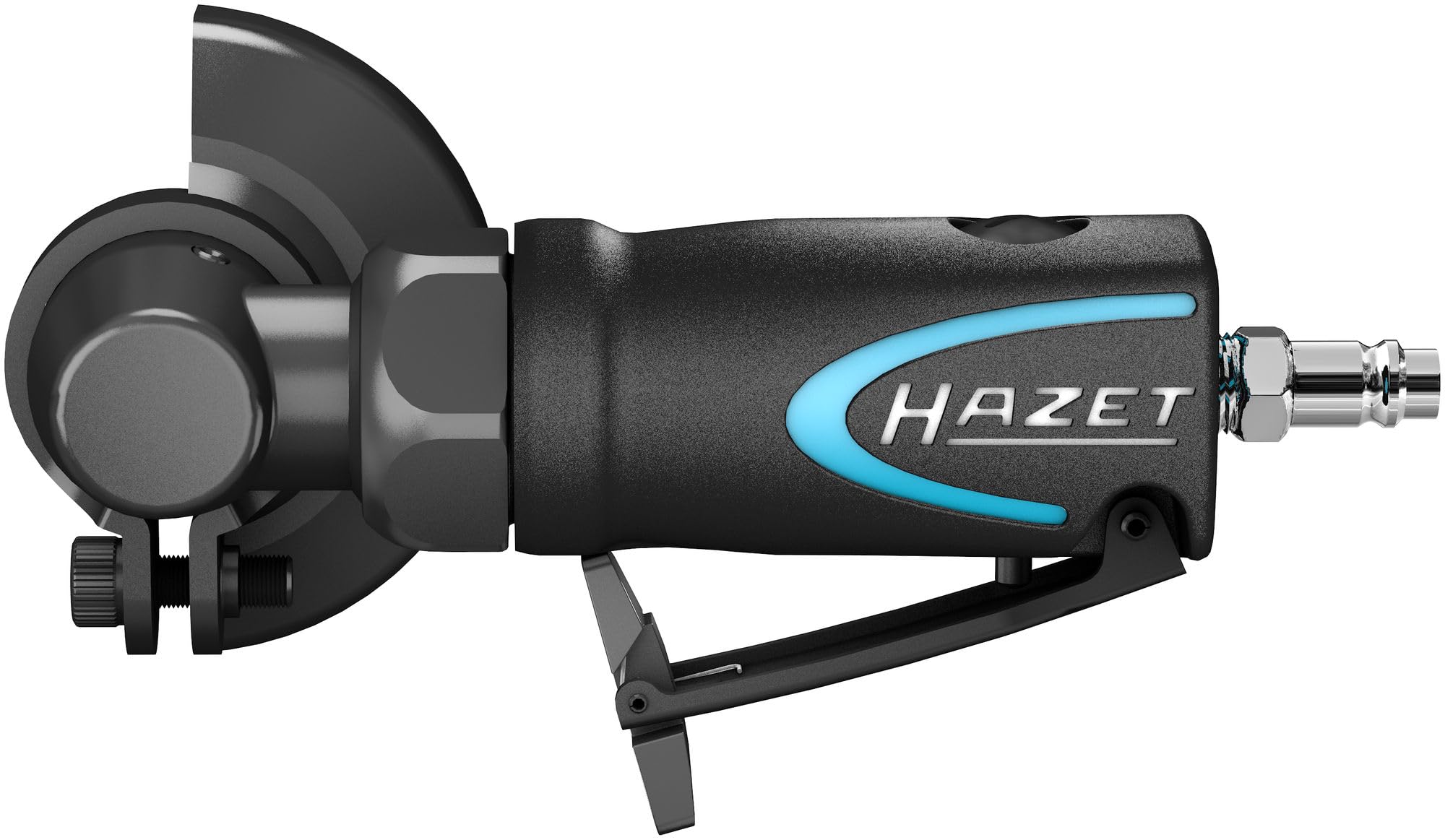 HAZET Mini Winkelschleifer 9033M-7, Länge 129 mm, Betriebsdruck 6.3 bar | Länge 129 mm, Betriebsdruck 6.3 bar, 530 g, Schalldruckpegel 85.8 dB(A) Lp A, Luftbedarf 84 l/min, Drehzahl max 18000 upm